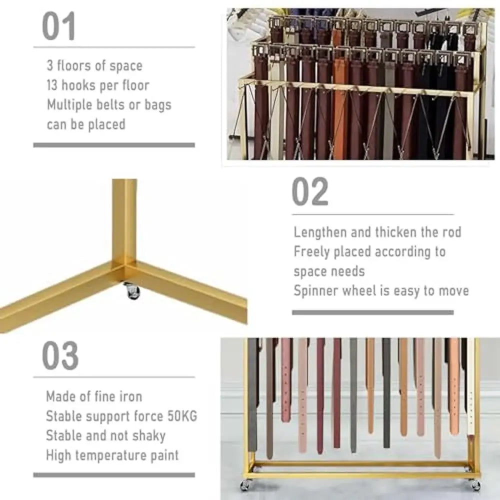 Belt Tie Wallet Scarf Bag Display Organizer Rack