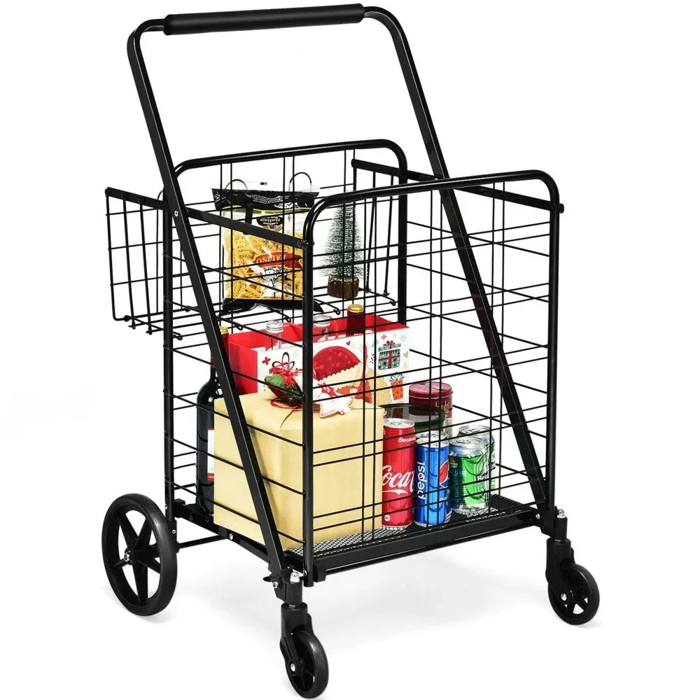 Heavy Duty Jumbo Folding Shopping Cart