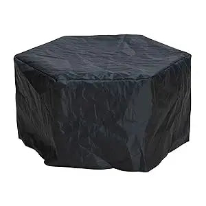 Smoke Free Hexagonal Outdoor Fire Pit, PVC Cover