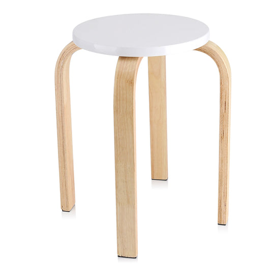 1Pc Anti-Slip Bent Wood Stacking Stool