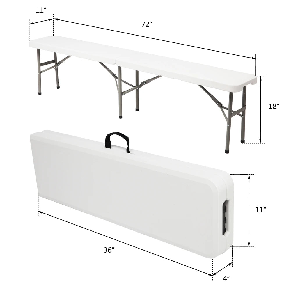 Outdoor Courtyard Foldable Bench