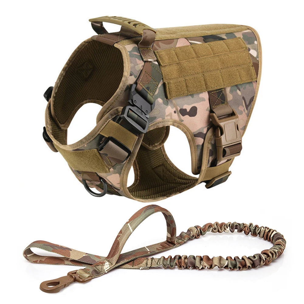 Tactical Harness Leash for Large Dogs Military Harnesses