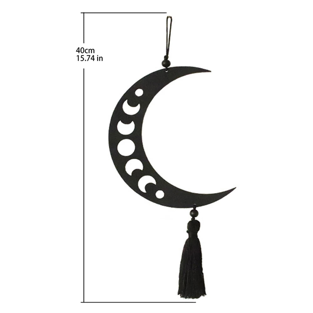 Wooden Moon Phase Garland Wall Hanging Decor