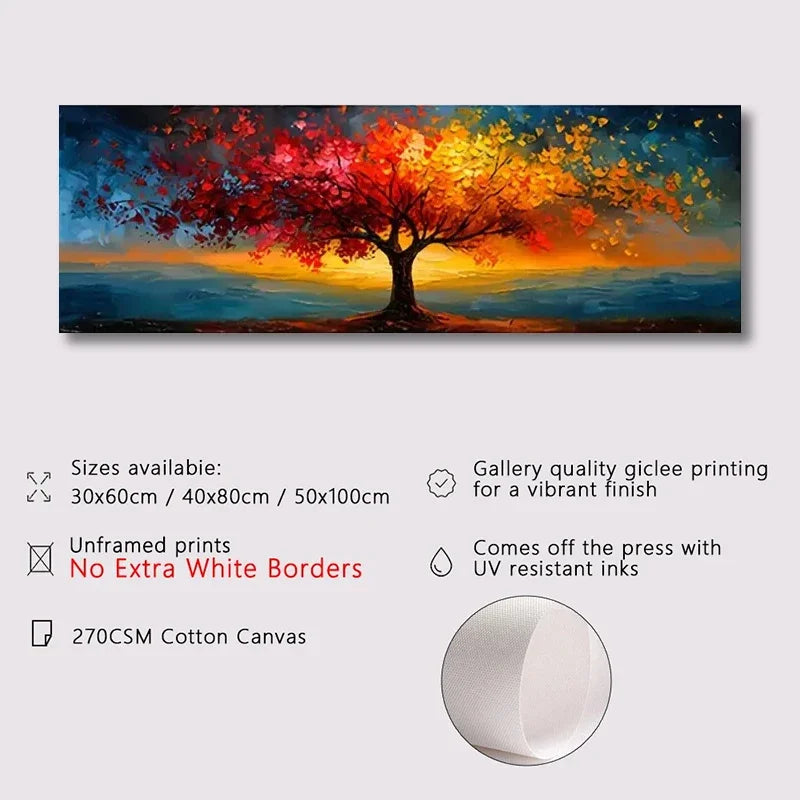 Tree of Life Canvas Poster Abstract Wall Art