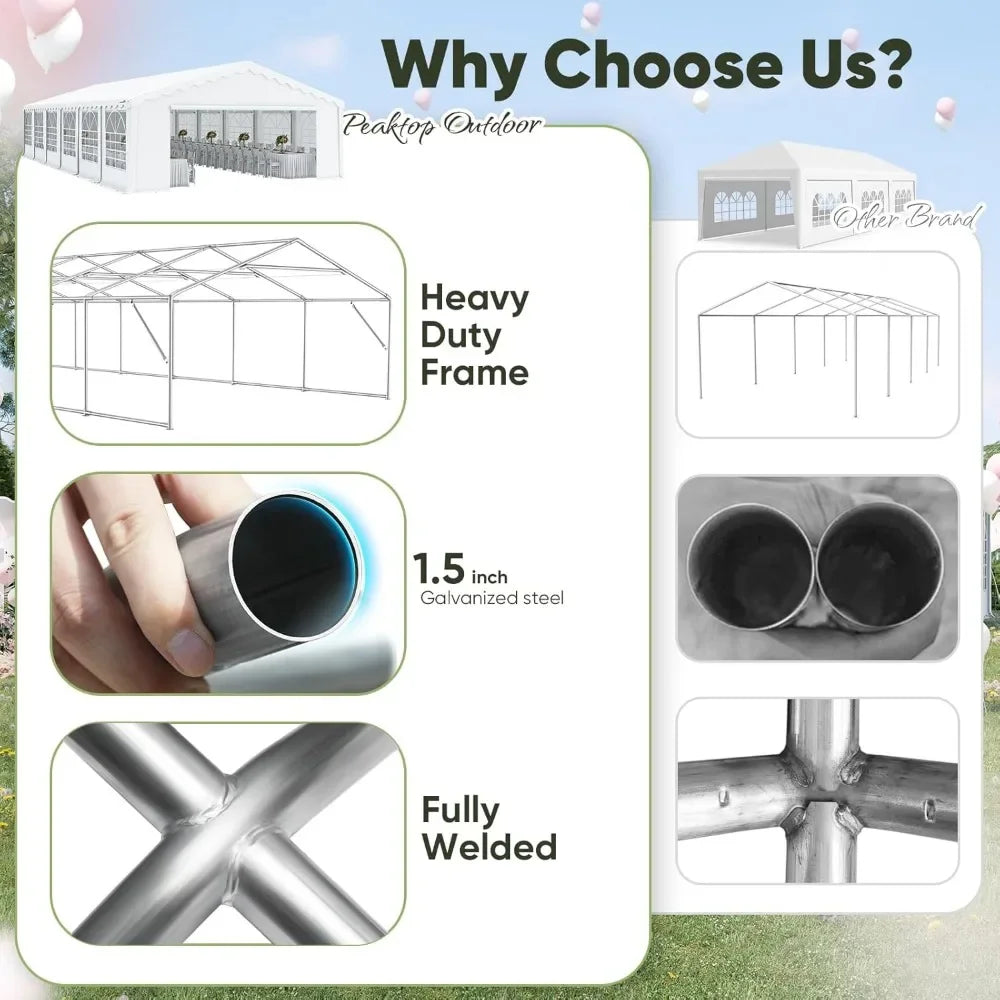 Party Tent Heavy Duty Wedding Tent Outdoor Gazebo