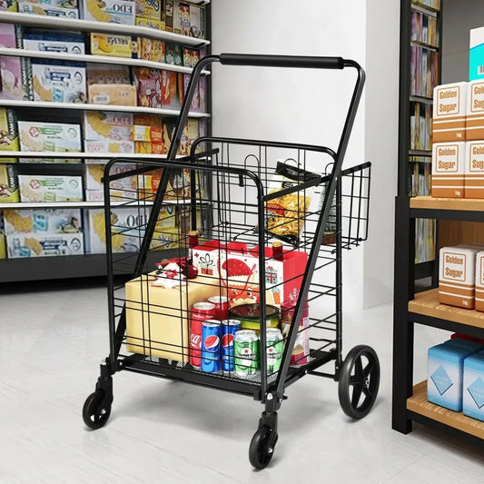 Heavy Duty Jumbo Folding Shopping Cart