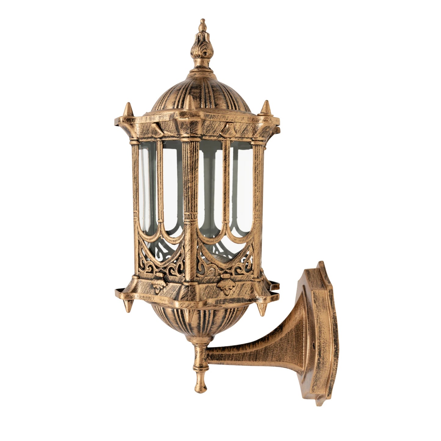 Retro Outdoor Wall Light Antique Brass Lantern