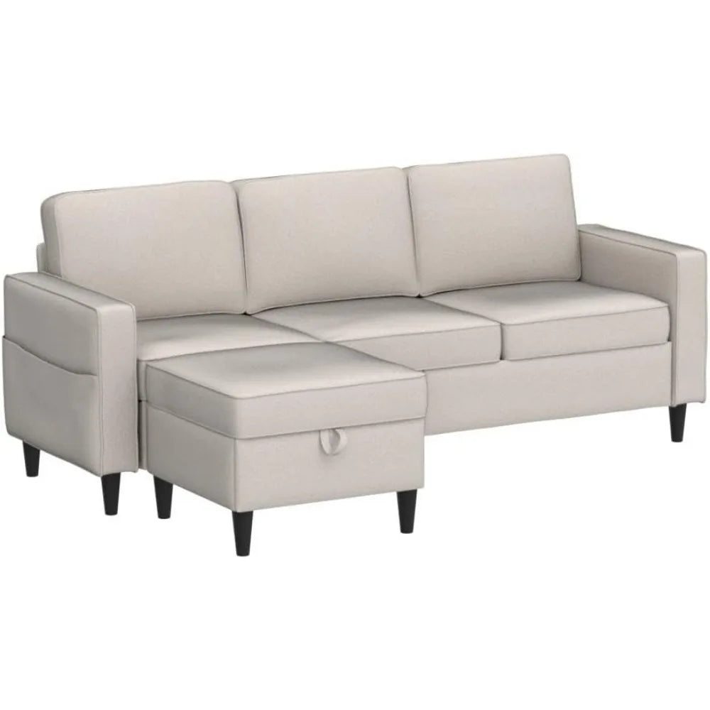 Sectional Sofa with Storage Ottoman