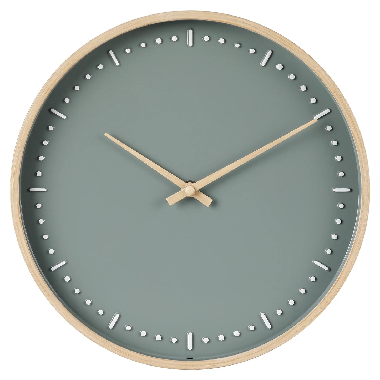 Round Indoor Green Analog Wall Clock