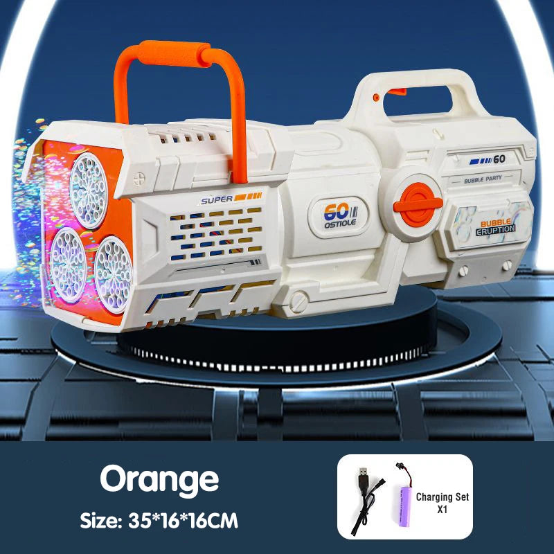 Electric Rocket Bubble Gun 60 Holes