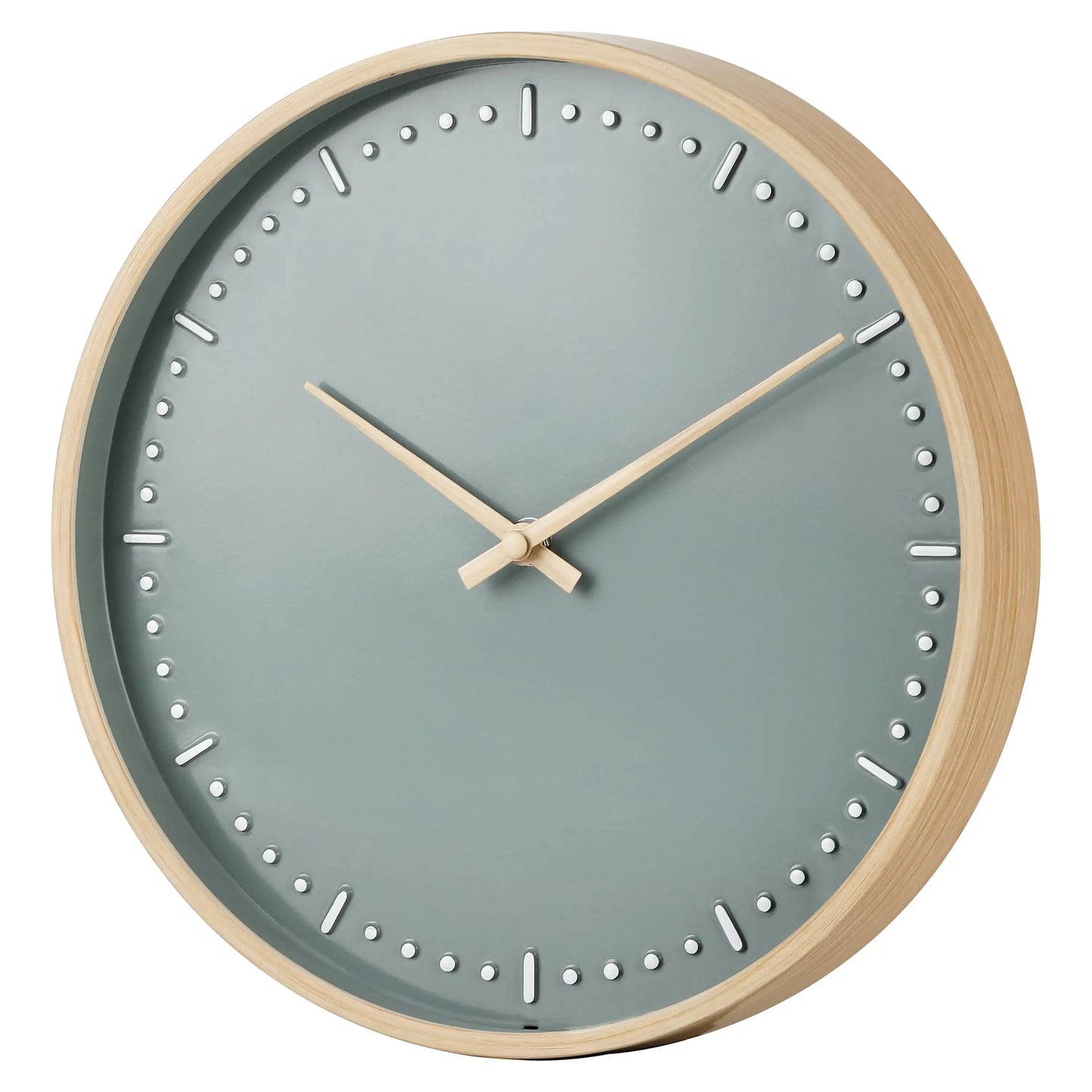 Round Indoor Green Analog Wall Clock