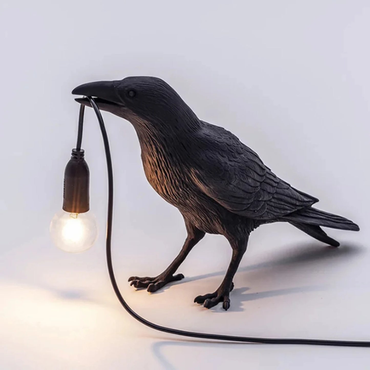 Lucky Bird Crow Resin Wall Lamp Night Light