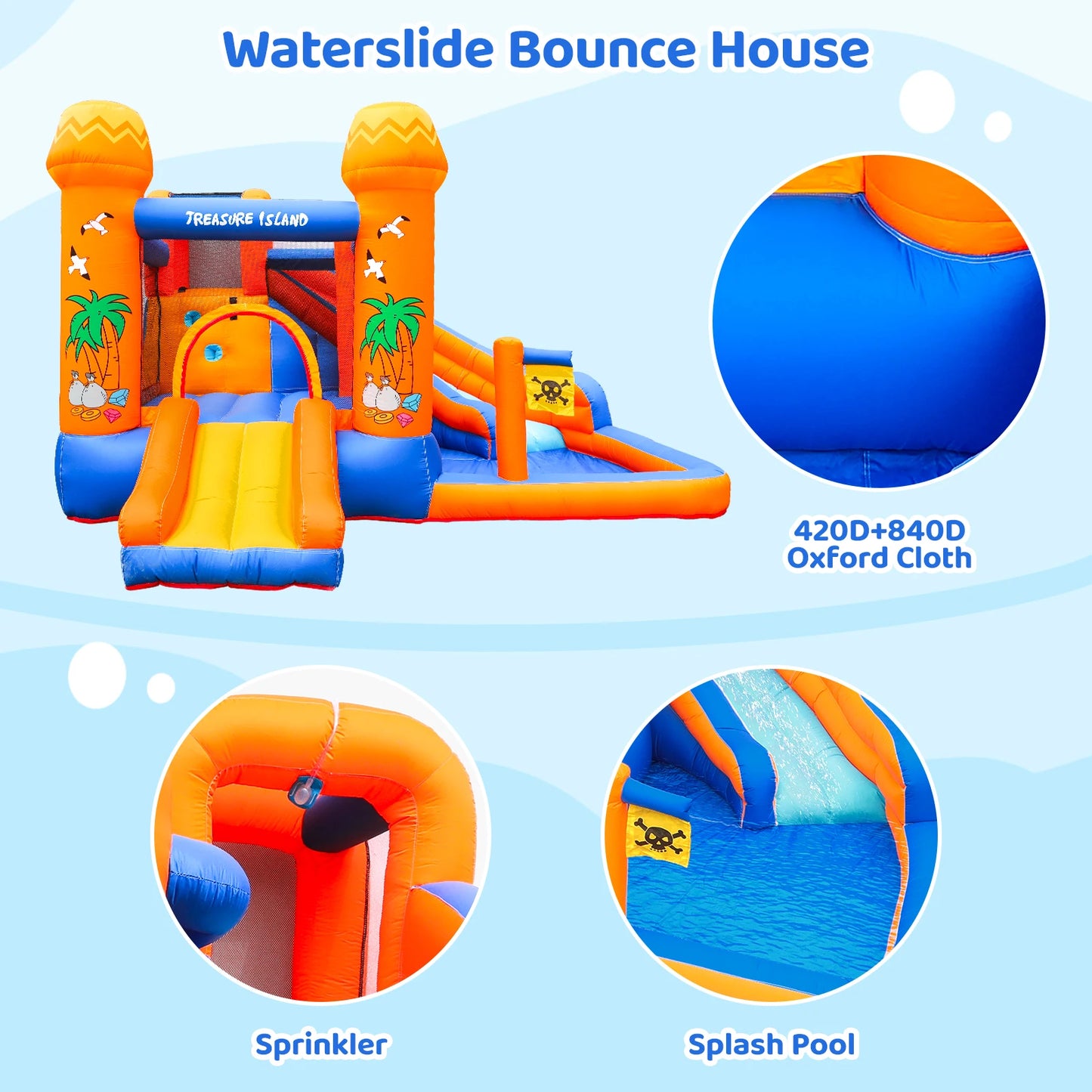 Kids Inflatable Bounce House w/450W Blower