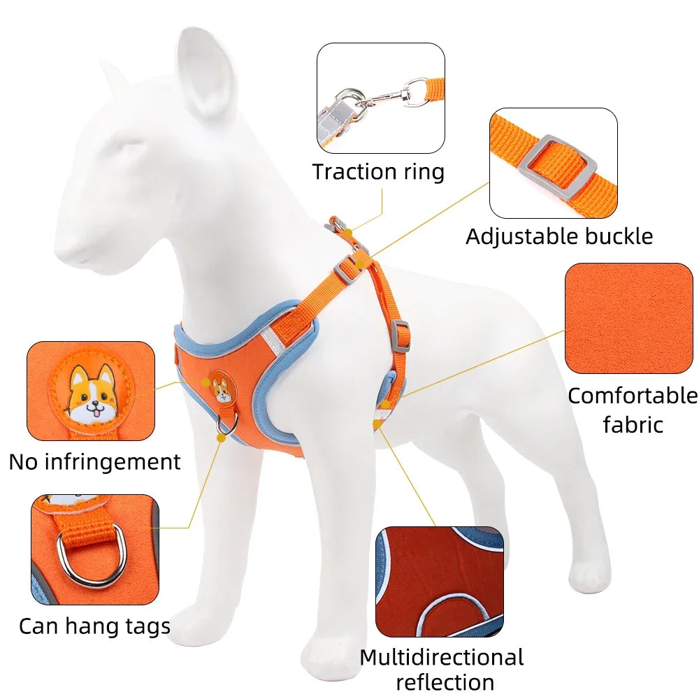 Reflective Dog Harness Chest Strap Vest