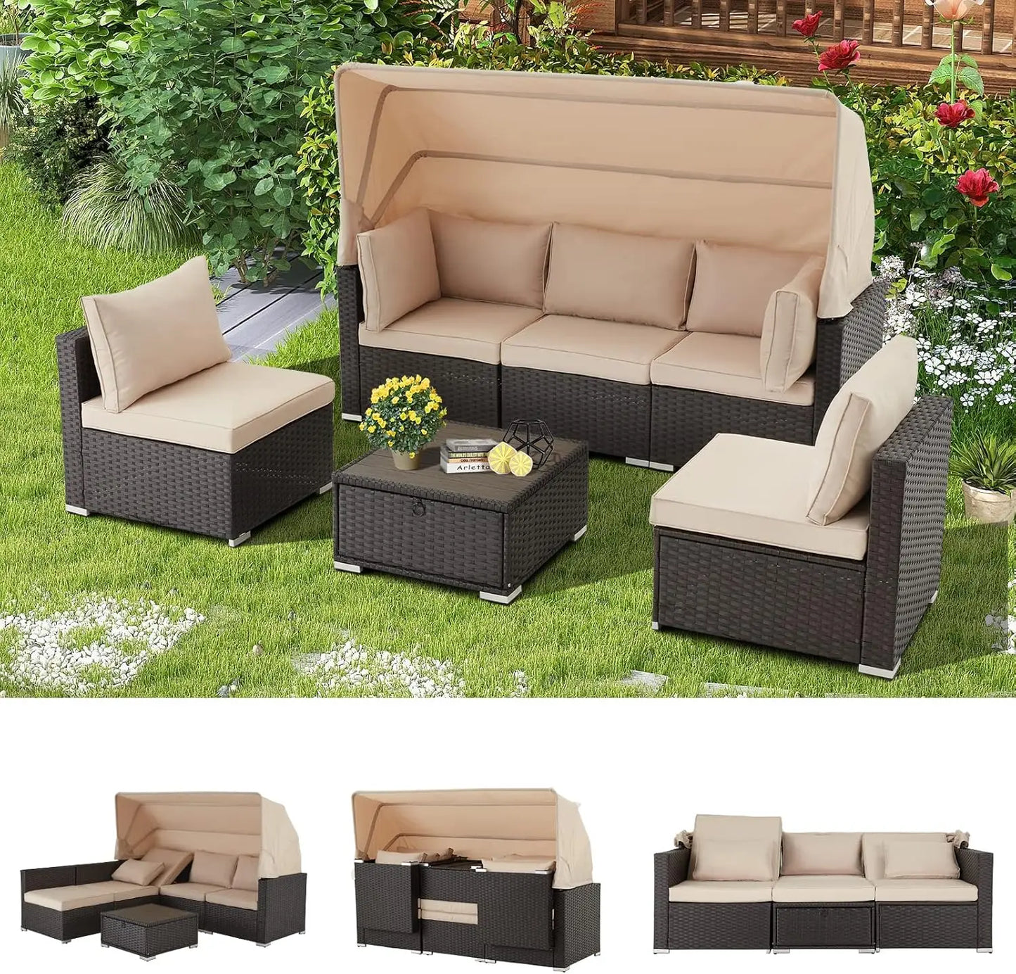 Outdoor Segmented Sofa Set