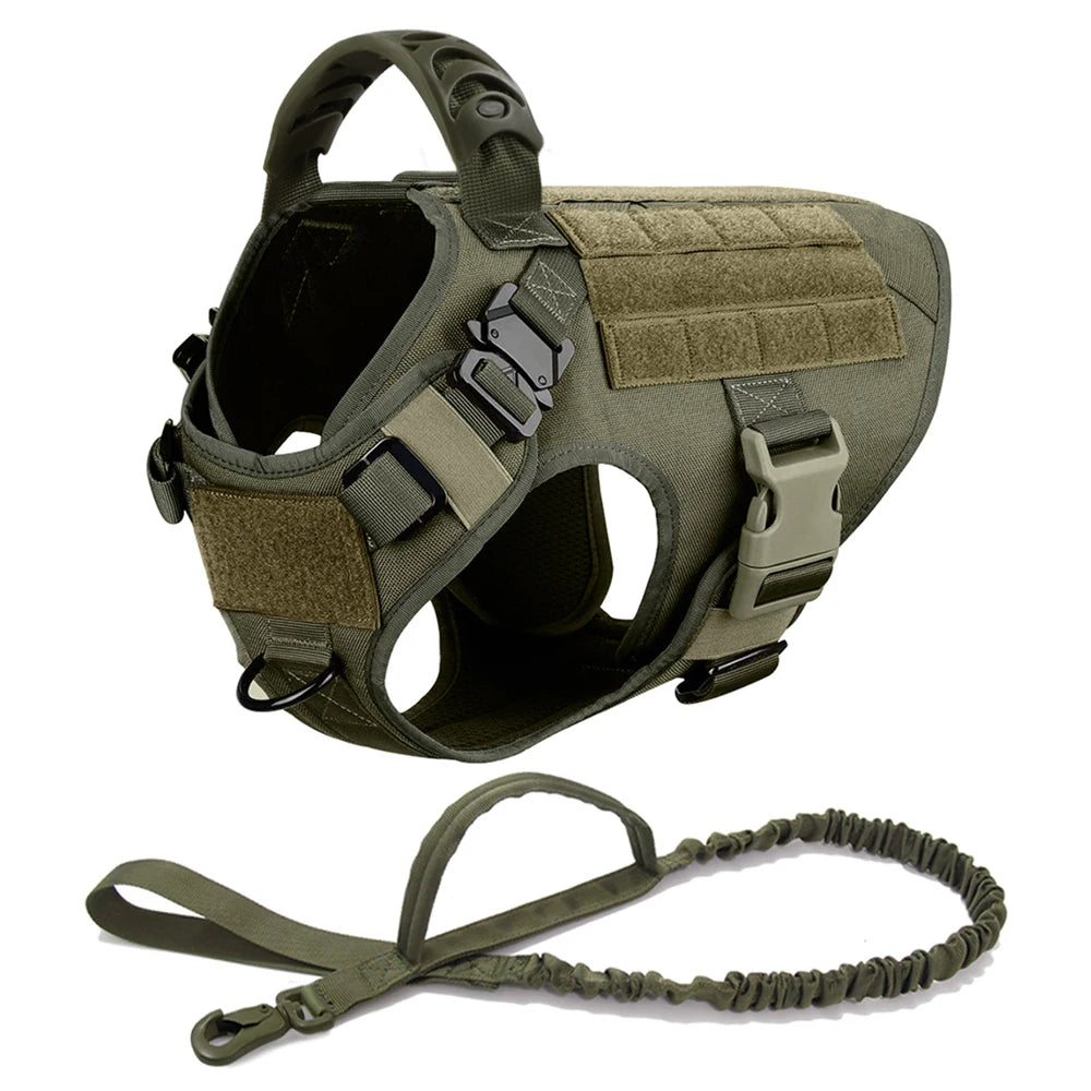 Tactical Harness Leash for Large Dogs Military Harnesses