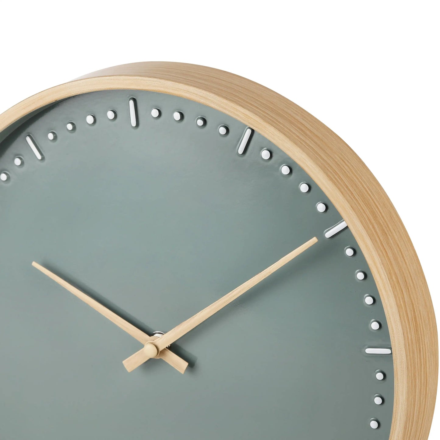 Round Indoor Green Analog Wall Clock