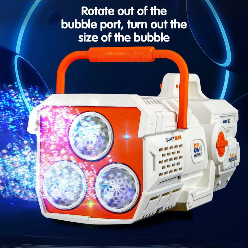 Electric Rocket Bubble Gun 60 Holes