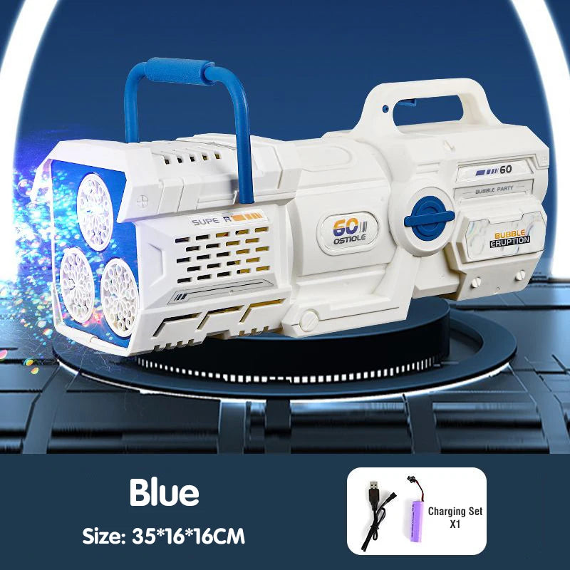 Electric Rocket Bubble Gun 60 Holes