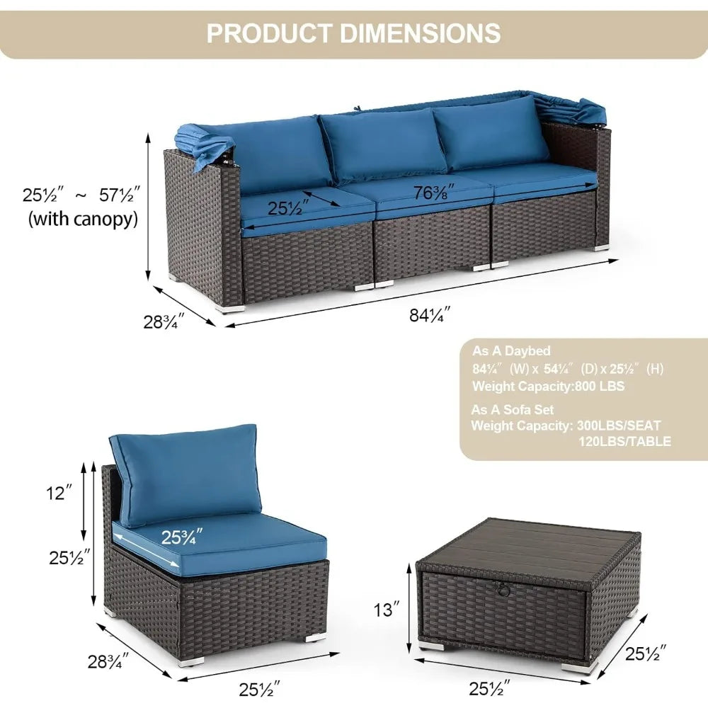 Outdoor Segmented Sofa Set