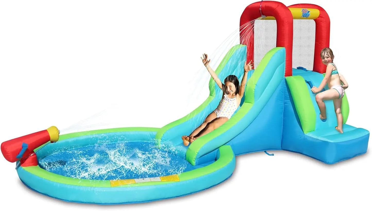 Inflatable Bounce House with Slide for Wet and Dry
