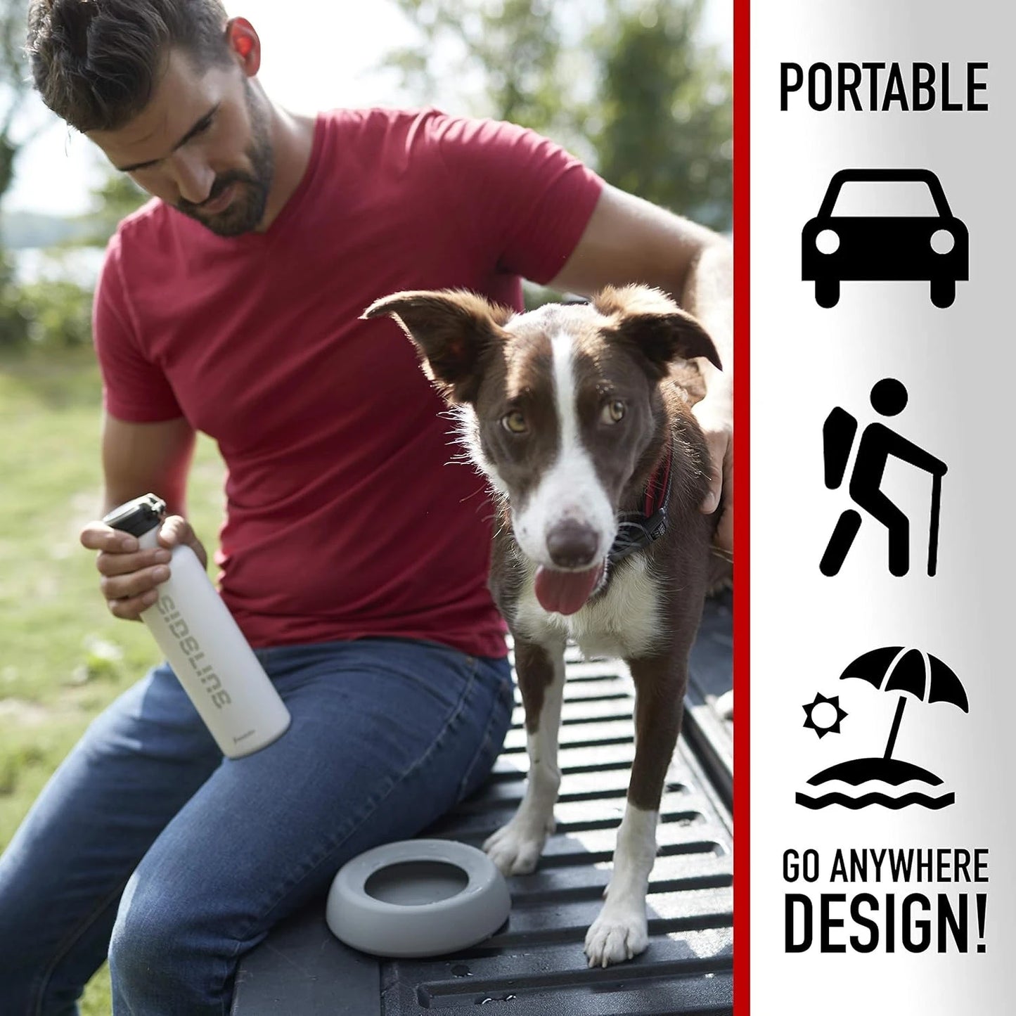 Portable Car Pet Bowl Car - No splash