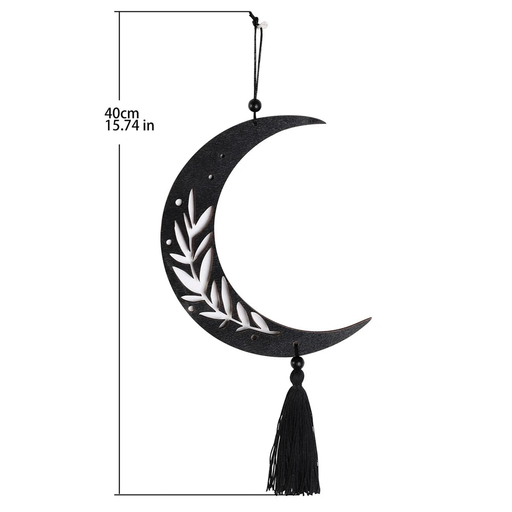 Wooden Moon Phase Garland Wall Hanging Decor