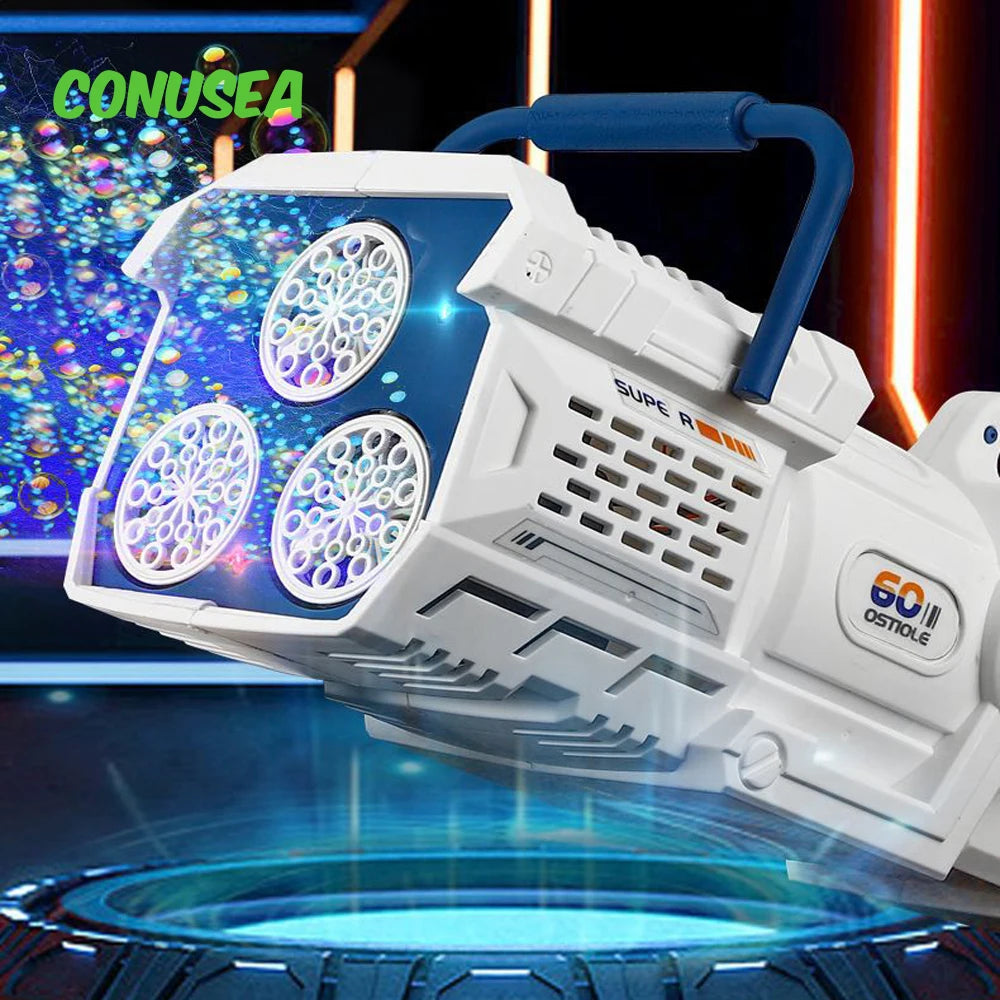 Electric Rocket Bubble Gun 60 Holes