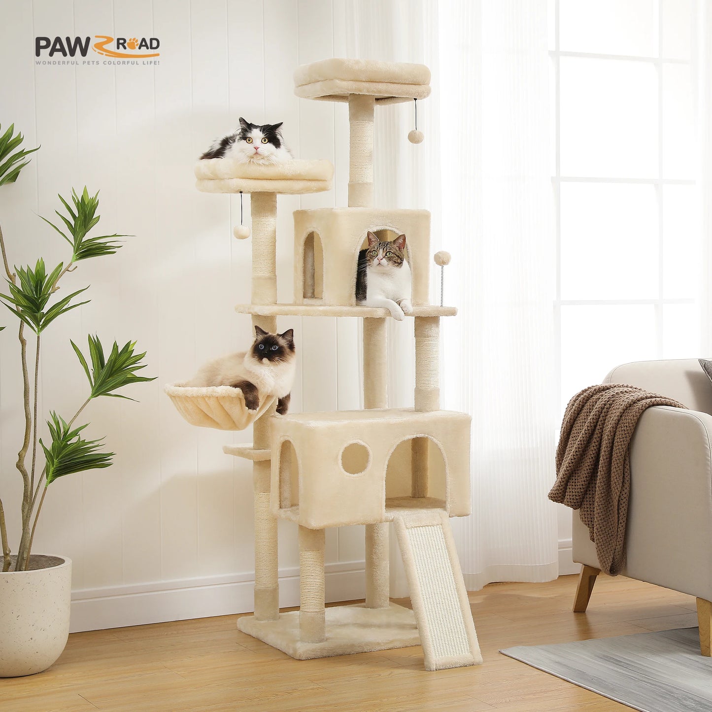 Multi-Level Cat Tree With Cozy Perches