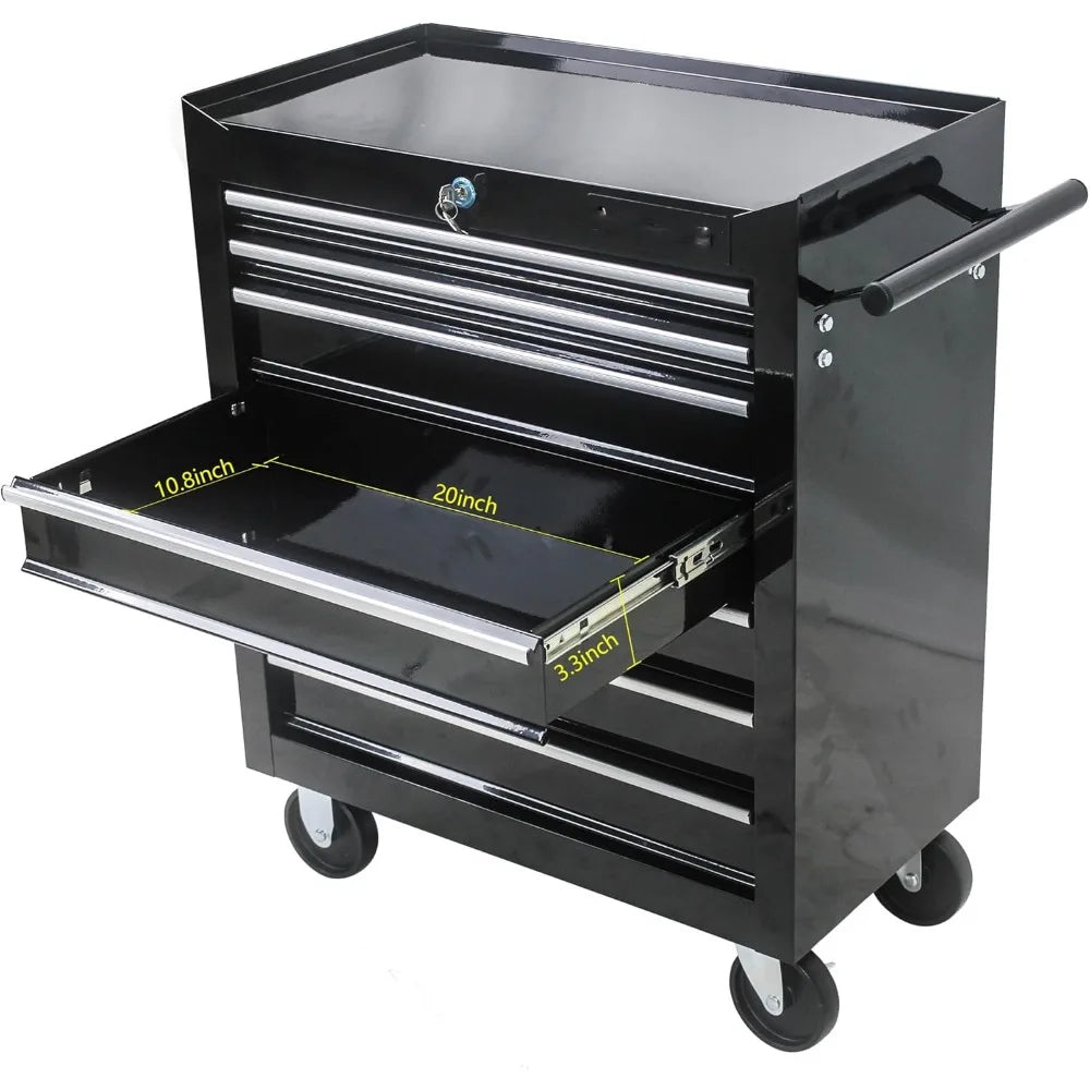 7 Drawer Tool Box with Wheels, Heavy Duty