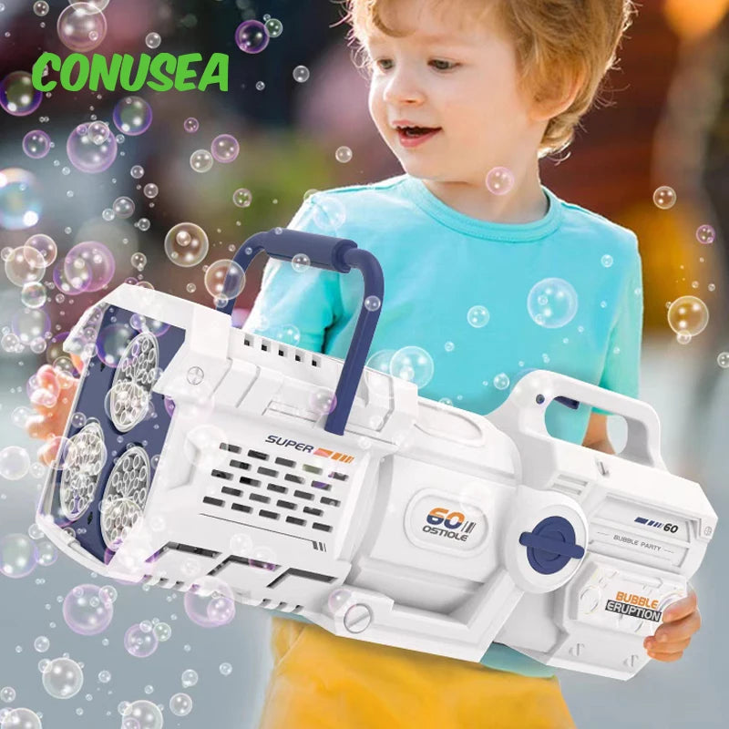 Electric Rocket Bubble Gun 60 Holes