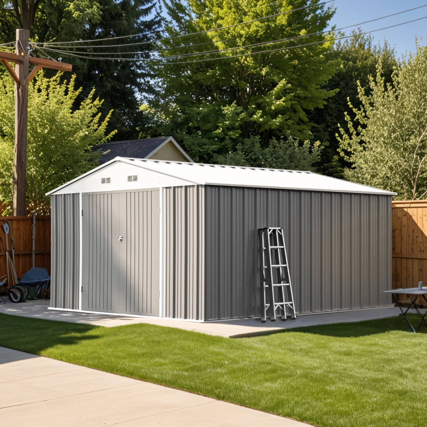 Metal Storage Shed for Outdoor,Utility Tool Storage