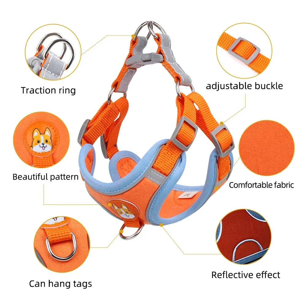 Reflective Dog Harness Chest Strap Vest