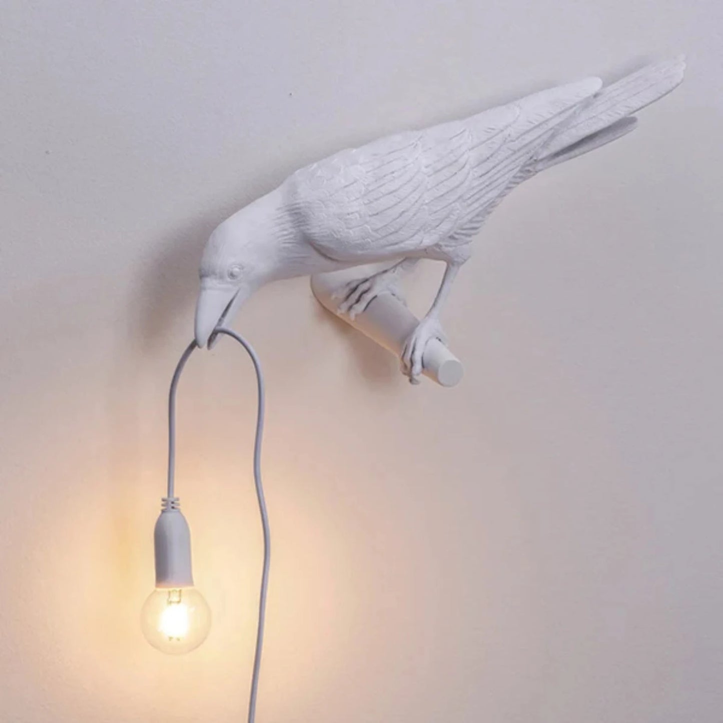 Lucky Bird Crow Resin Wall Lamp Night Light