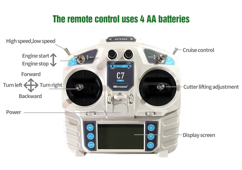 Remote Control Robot Lawn Mower Multi Purpose