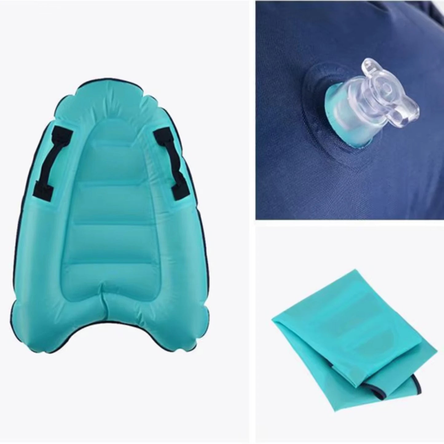 Inflatable Surfboard Ocean Printed Buoy Kickboard Adult Child