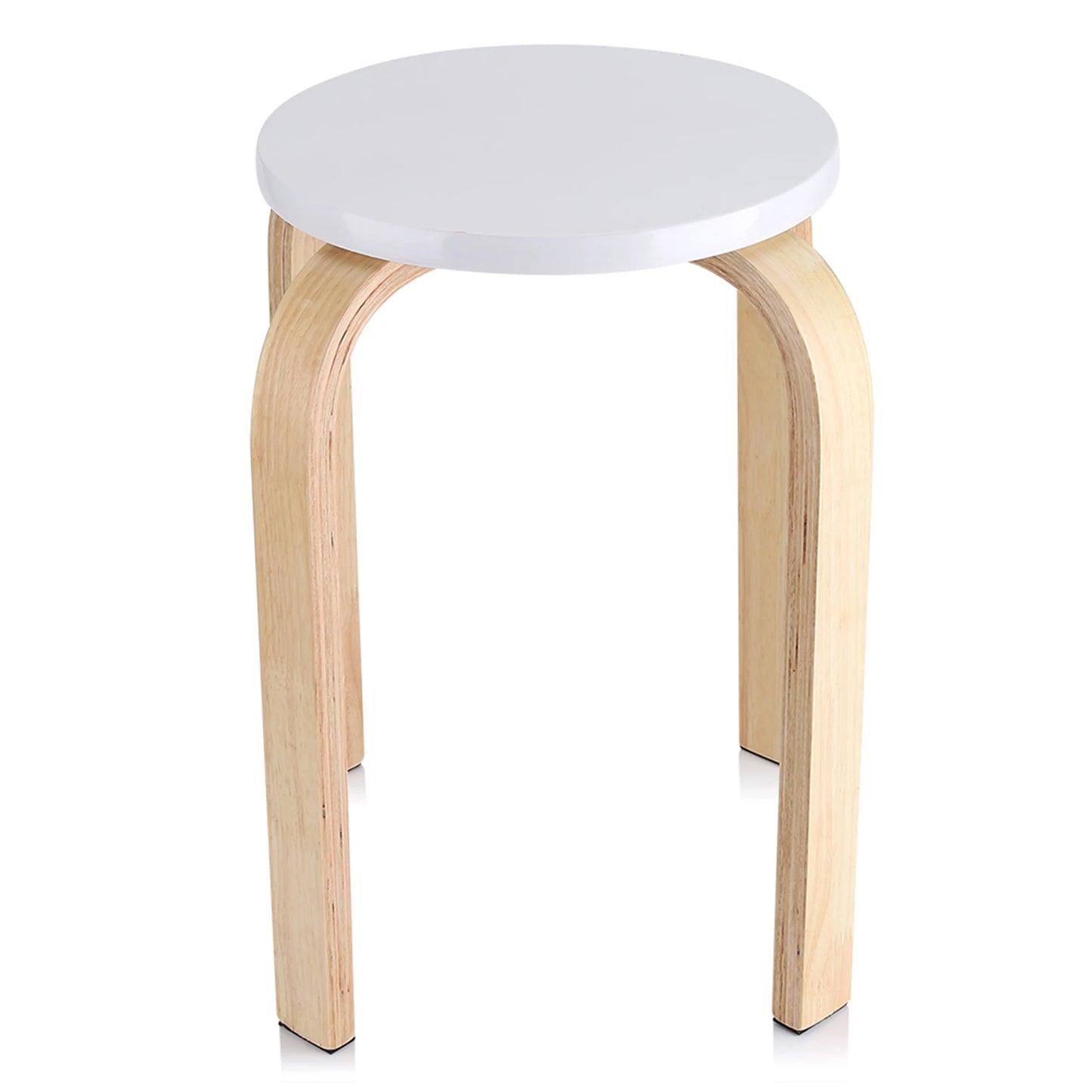 1Pc Anti-Slip Bent Wood Stacking Stool