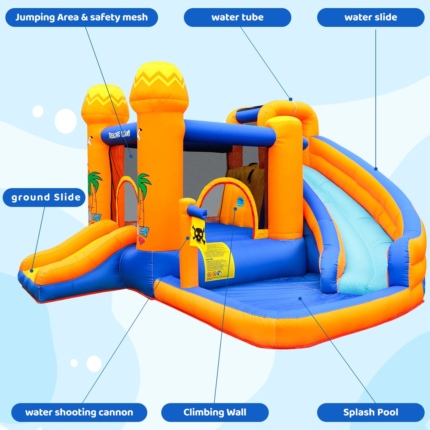 Kids Inflatable Bounce House w/450W Blower
